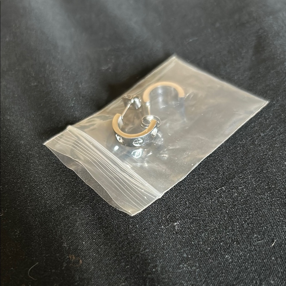 **BRAND NEW** Silver and Gold Tone Hoop Earrings